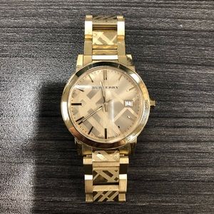 Burberry gold plated watch